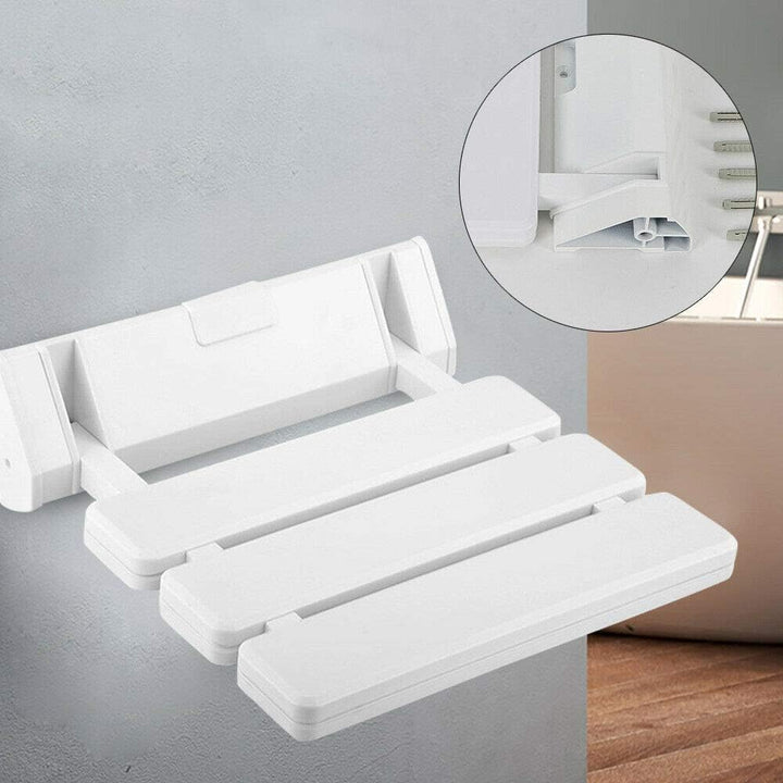 Duschsitz Duschklappsitz Bis 130Kg Tragkraft Duschhocker Wandmontage Dusche Sitzgelegenheit Stuhl 36