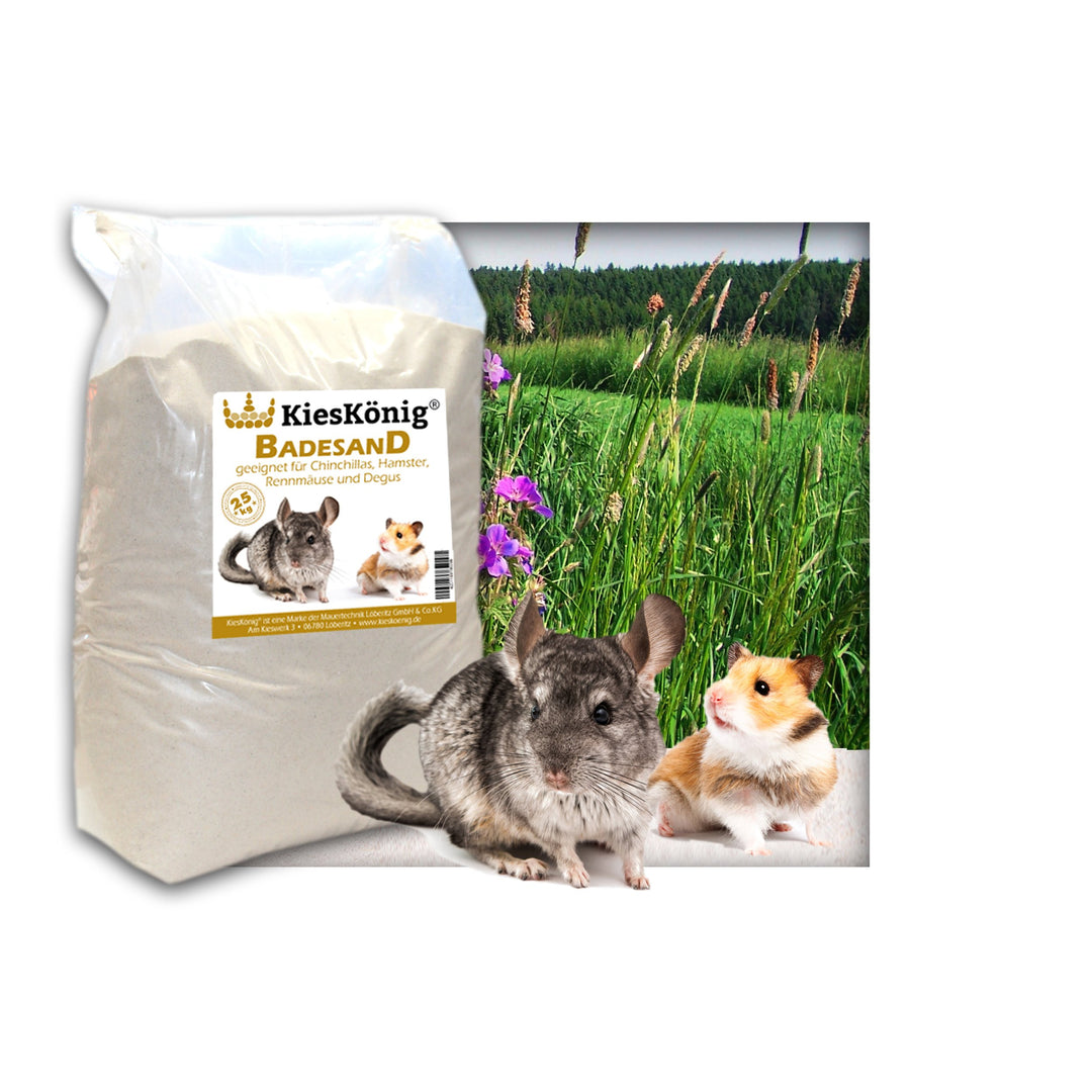 Premium Badesand für Chinchillasand, Hamster, Rennmäuse und Degus - samtweiche abgerundete Körnung 2