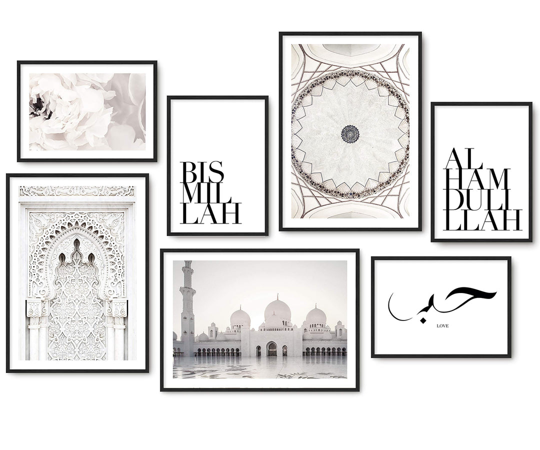 Hyggelig Home Premium Poster Set - 7 passende Bilder im stilvollen Set - Collage Bild Wand Deko - Se