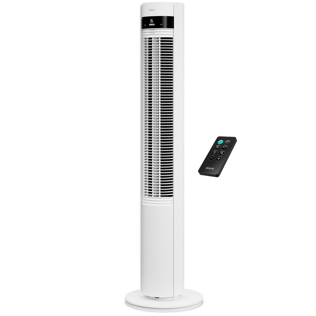 Duux Elevate Turmventilator – 12 Geschwindigkeiten, 80° Oszillation, Nur 25 dB, Ionisator, Timer (1–