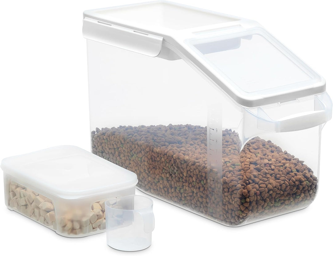 Citylife Hundefutter Aufbewahrung, frischhaltedosen mit deckel(12L+1,8L), luftdichte box, food conta