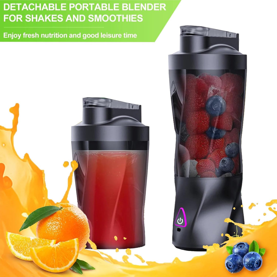 【Tragbarer Mixer】360W Hochleistungsmotor, 6000mAh langlebiger Akku, 652.0 g Reise-Smoothie Maker mit