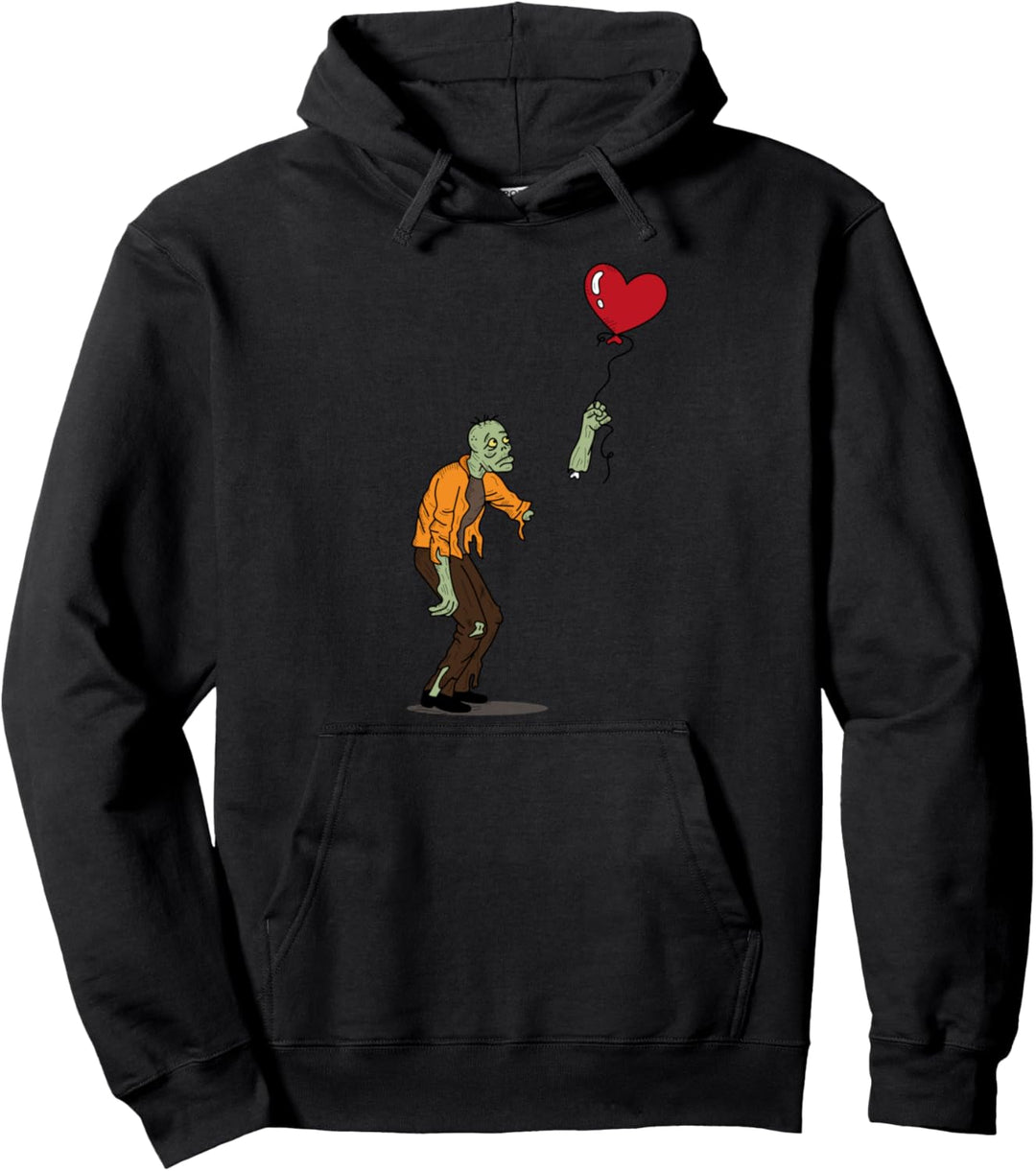 Einzigartiges Fun Zombie Herz Design Pullover Hoodie