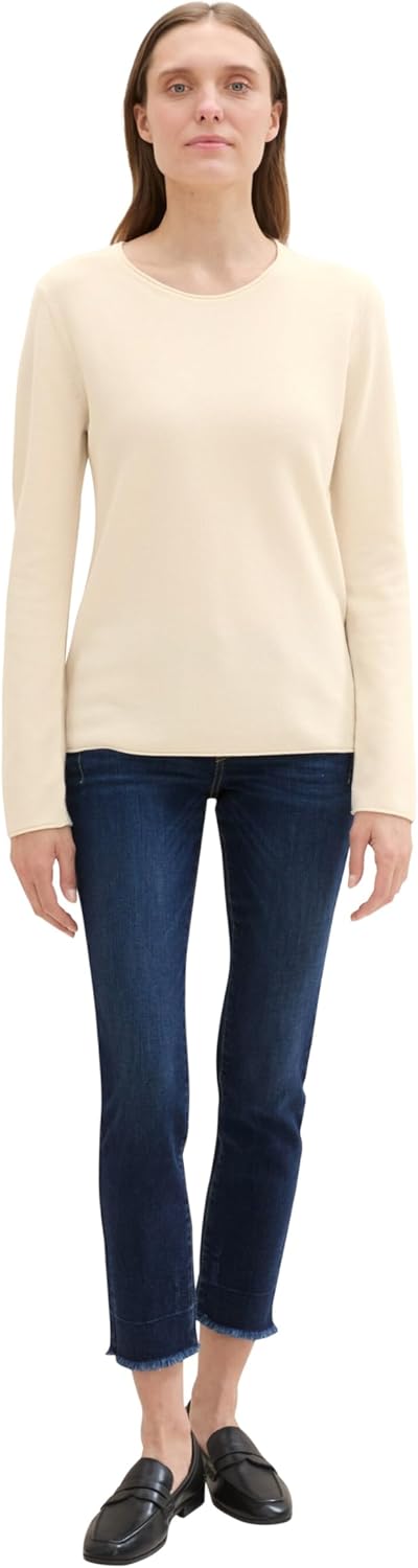 TOM TAILOR Damen 1038920 Pullover XXL 28130 - Soft Buttercream, XXL 28130 - Soft Buttercream