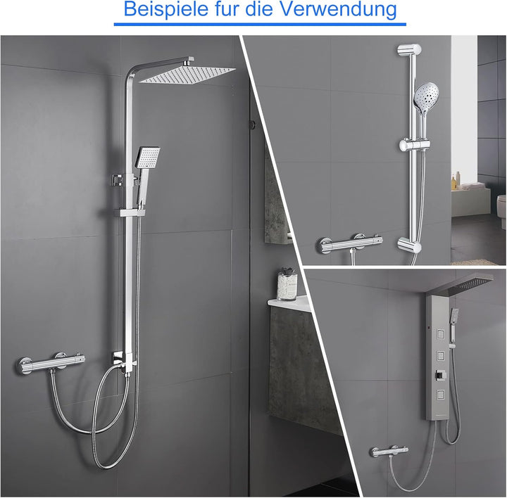 KEOKBON Duschthermostat mit 38 °C Sicherheitstaste, Duscharmatur Thermostat mit Durchflusseinstellun