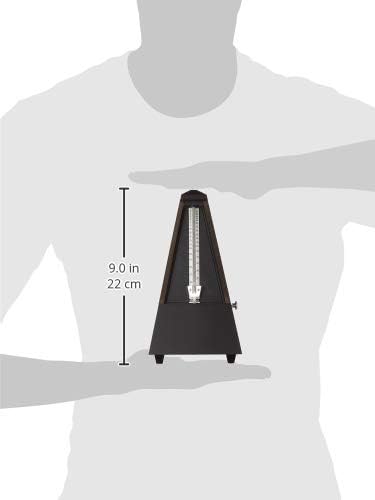 Wittner Metronom 816M Holzgehäuse mit Glocke Taktell Pyramidenform schwarz matt, schwarz matt