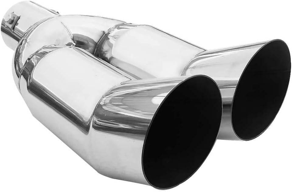 Auspuffblende Doppelrohr Endrohr Edelstahl Auto Endrohrblenden Auspuffendrohr Tuning Universell Scha