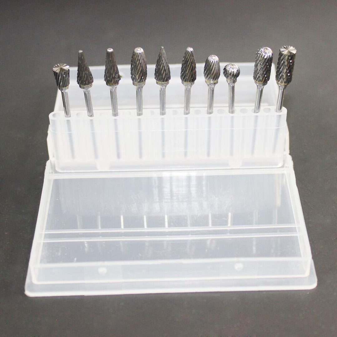 10er 2.35mm Schaft Wolfram Stahl Hartmetallfräser Für Bohrer Stabschleifer Frässtift Wolframcarabid