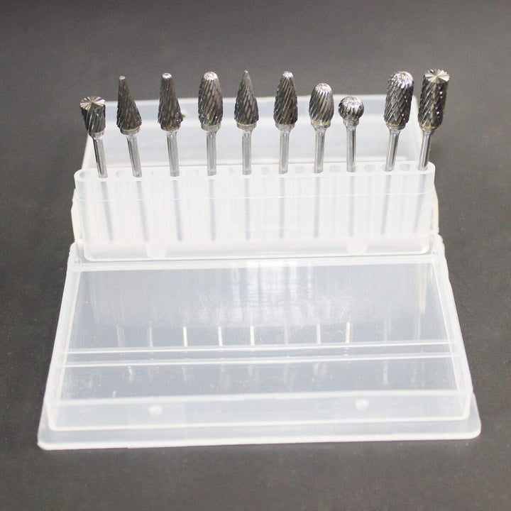 10er 2.35mm Schaft Wolfram Stahl Hartmetallfräser Für Bohrer Stabschleifer Frässtift Wolframcarabid
