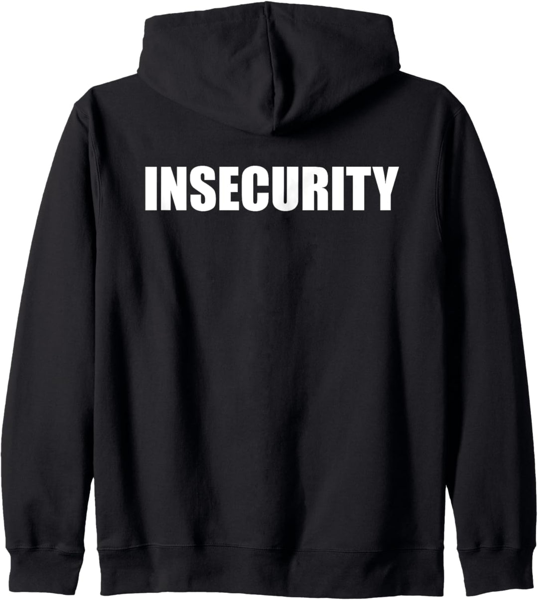 Insecurity Bekleidungstasche Vorder- und Rückendruck Kapuzenjacke