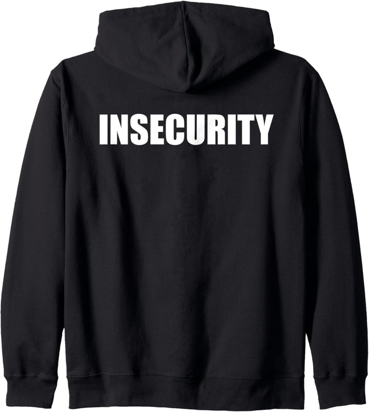 Insecurity Bekleidungstasche Vorder- und Rückendruck Kapuzenjacke
