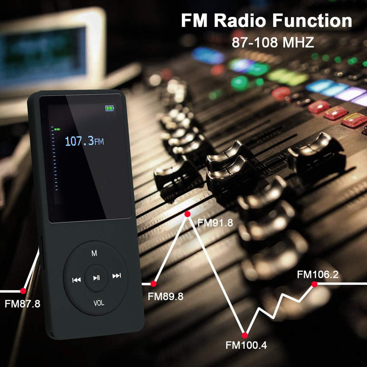 COVVY 8GB Tragbare MP3 Musik Player, Support bis zu 64GB SD Speicherkarte, Lossless Sound HiFi MP3 P