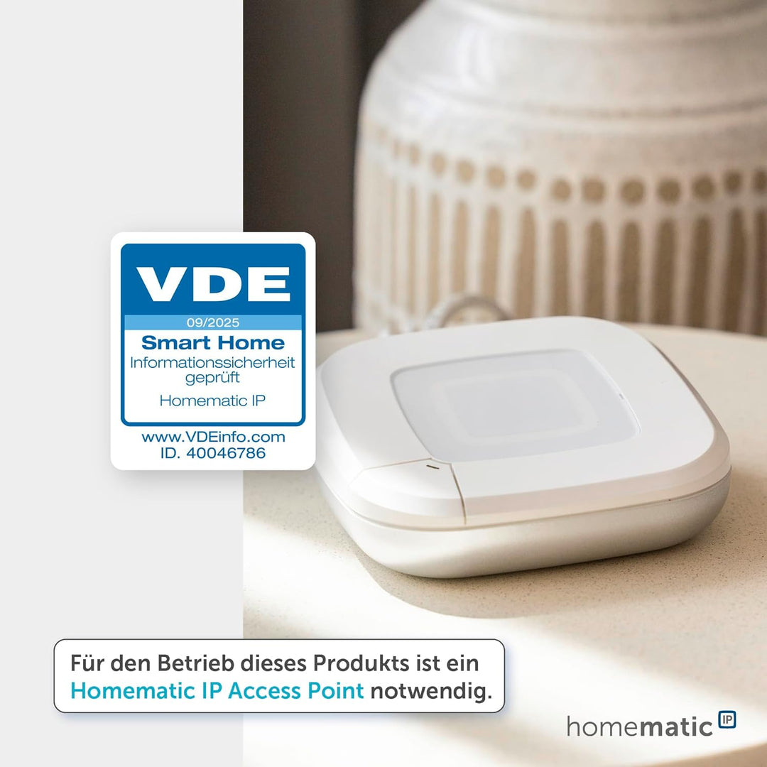Homematic IP Smart Home Jalousieaktor für Markenschalter, Digitale Steuerung von 1 Jalousie oder Raf