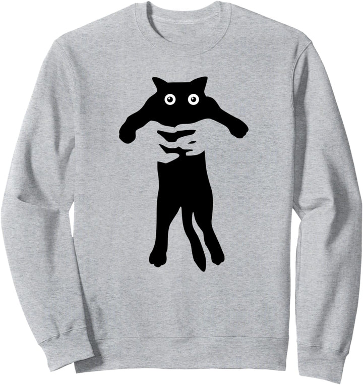 Katzen-Kätzchen-Silhouette-Design lustig süss und gestresst Sweatshirt