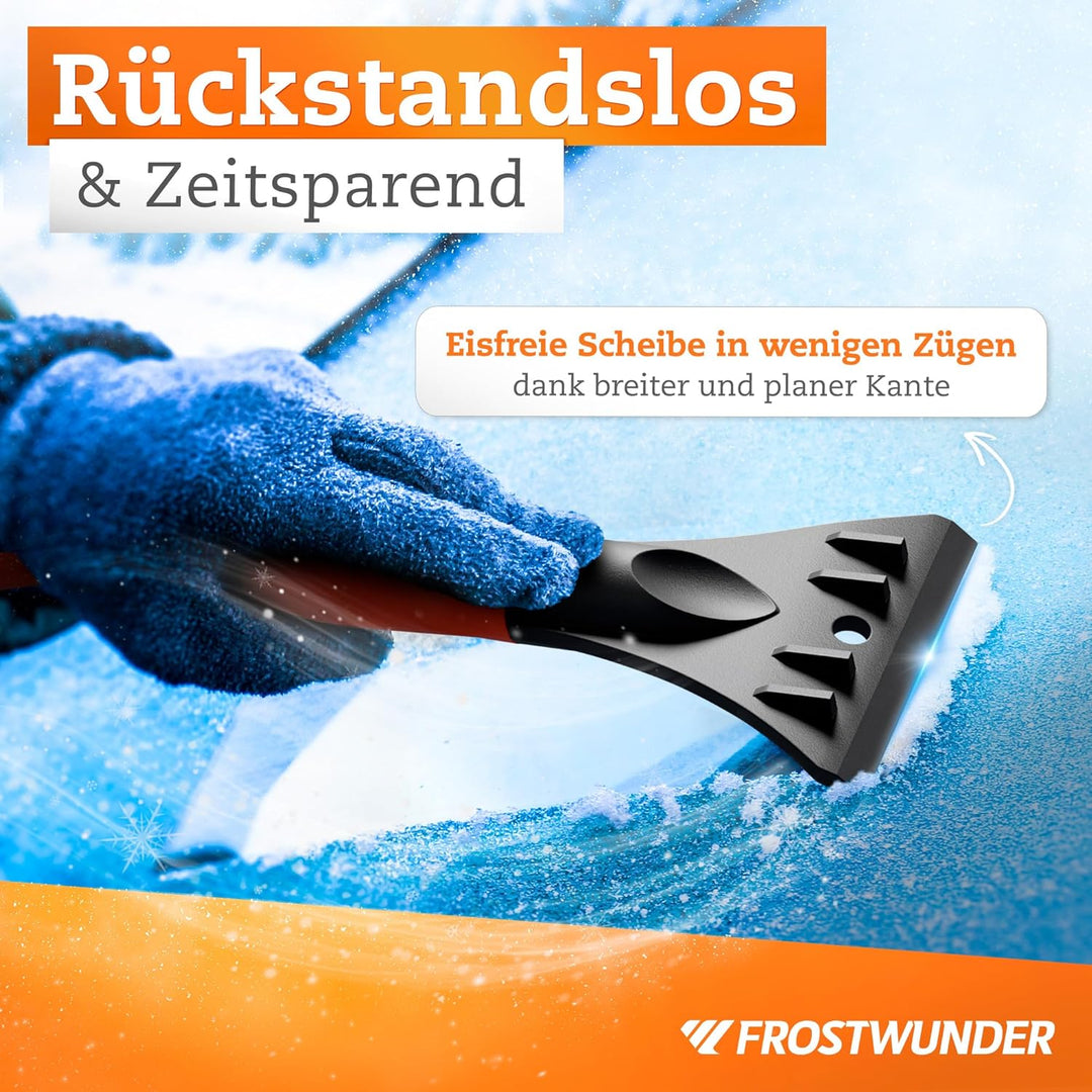 [Das Original - Eiskratzer Auto mit Besen - 41cm Profi Schneebesen Auto mit schonenden Borsten - Lei