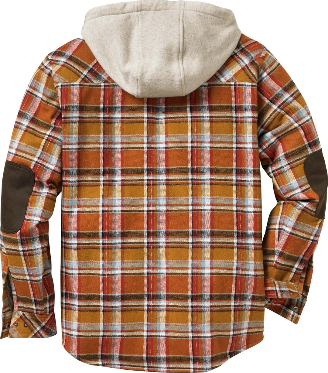 Legendary Whitetails Herren Camp Night Flanell-hemdjacke mit Kapuze und Berber Gefüttert Langärmlig