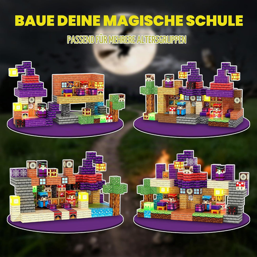 Magnetische Bausteine Leuchtend 200 PCS, Magnetbausteine Led für 3+ Jahre, Magnetbausteine mit Licht