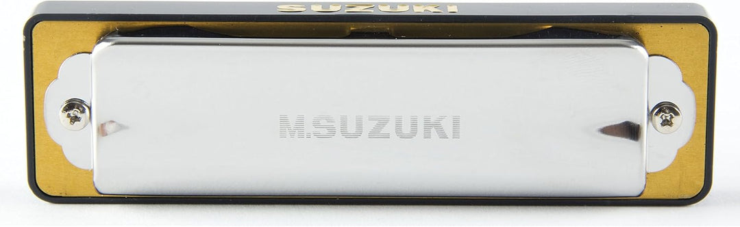 Suzuki Harpmaster MR200C diatonische Mundharmonika aus ABS, 10 Blasöffnungen, Chrom, C