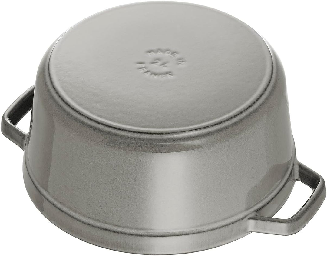 STAUB Gusseisen Bräter/Cocotte, Rund 18 cm, 1,7 L, Aromaregen Funktion, Für alle Herdarten geeignet,