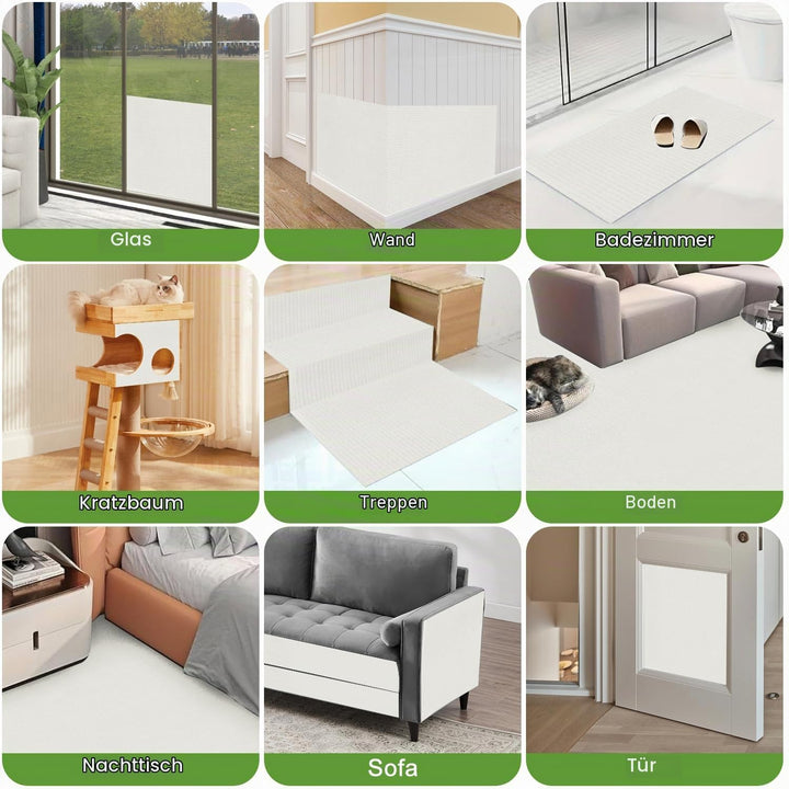 Selbstklebend Kratzmatte Katze 200cmx40cm Kratzteppich Katzen Kratzschutz Sofa Kratzwand für Katzens