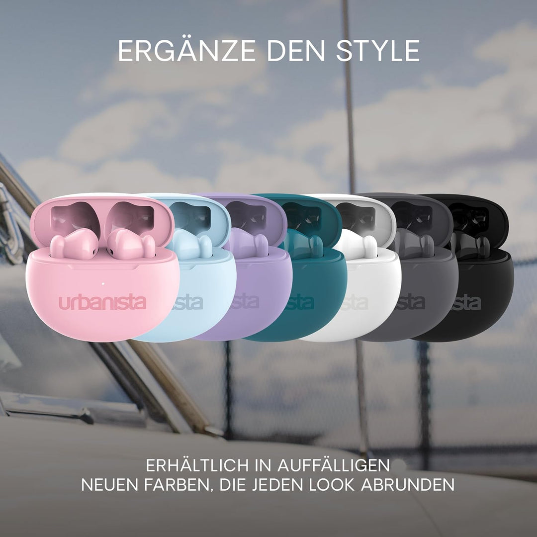Urbanista In Ear Kopfhörer kabellos Bluetooth 5.3, IPX4 True Wireless Earbuds, 2 Mikrofone, 20 Std S