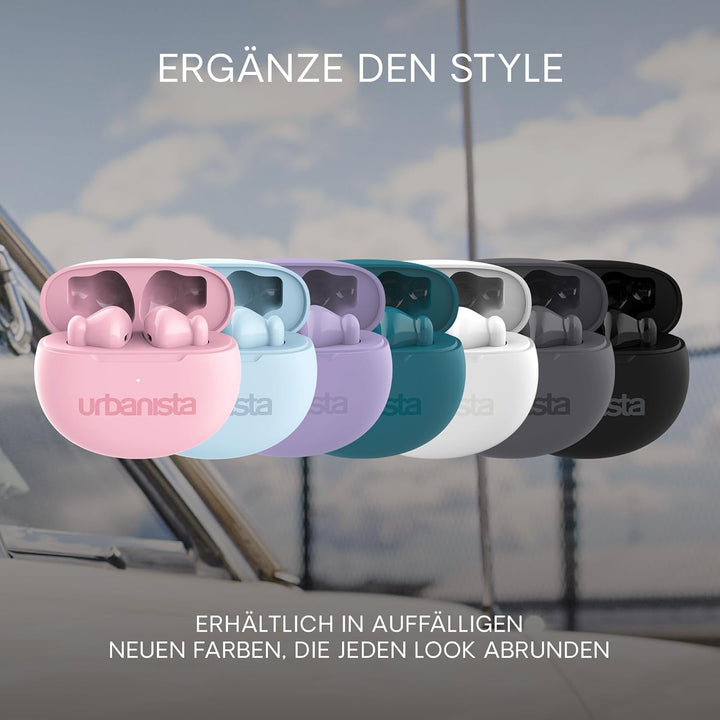 Urbanista In Ear Kopfhörer kabellos Bluetooth 5.3, IPX4 True Wireless Earbuds, 2 Mikrofone, 20 Std S