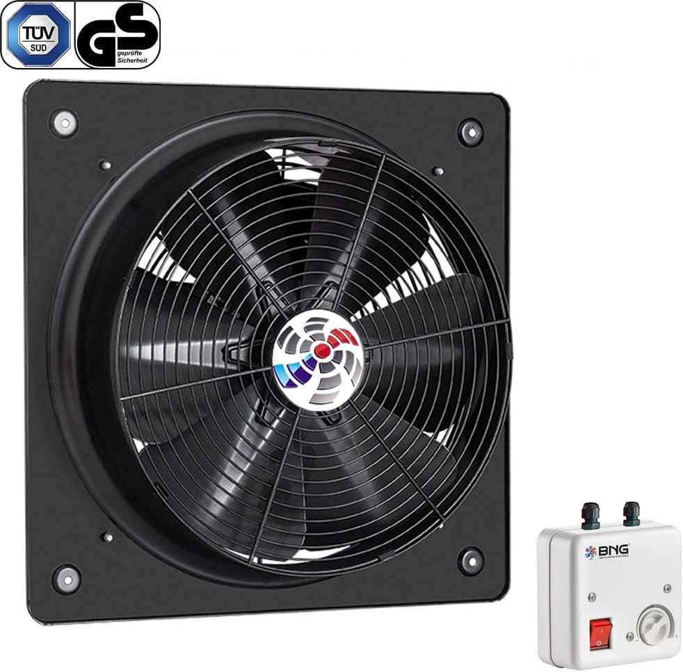 BSMS Axialventilator 230V Wandlüfter Axiallüfter Wand u. Fenster Ventilator Lüfter Wandventilator Ax