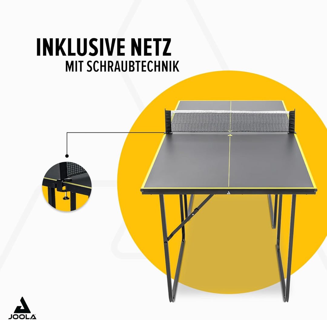 JOOLA Midsize Tischtennisplatte, Freizeittisch, Tischtennistisch inklusive Tischtennisnetz Single DA