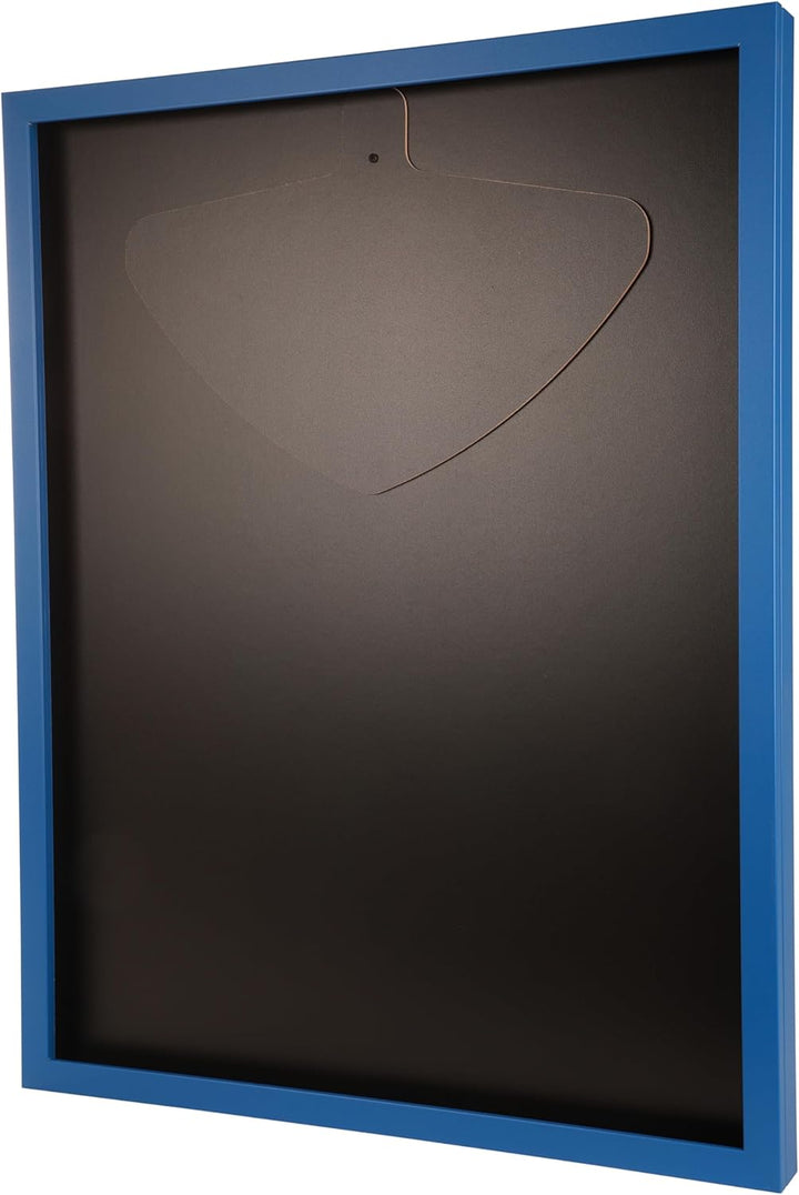 Trikotrahmen mit Drehtür – 'Blau' - Rückwand Schwarz | Grösse: 90x70cm - von vorne bestückbar - stab