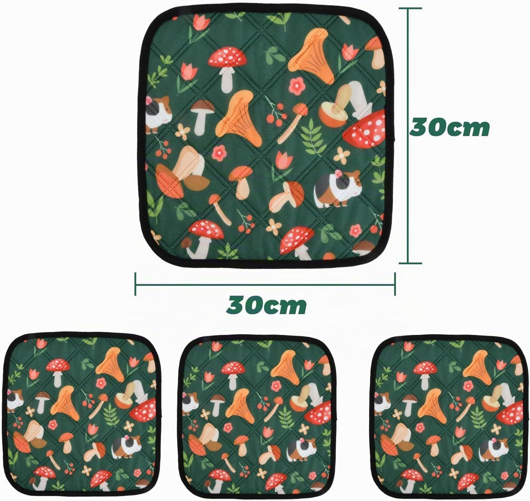 Wiederverwendbare PIPI Pads, 4 Stück wasserdichte &amp; Schnell Saugfähige Puppy Pads für Meerschweinche