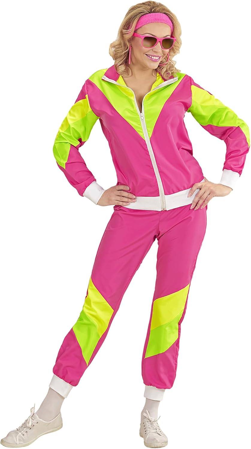 W WIDMANN MILANO Party Fashion - Kostüm Trainingsanzug, 80er Jahre Outfit, Jogginganzug, Bad Taste O