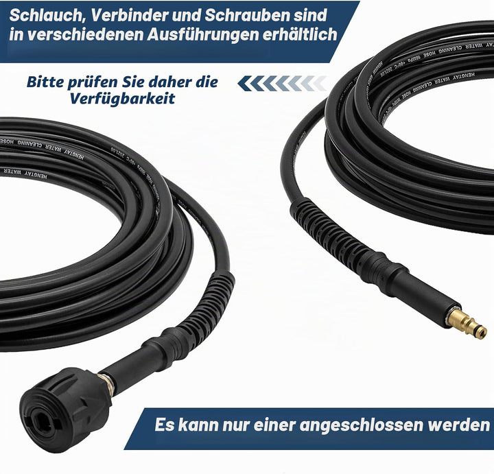 DERASL 10M Kärcher Hochdruckschlauchverlängerung ,Anschlüsse Quick Connect für Hochdruckreiniger Kär