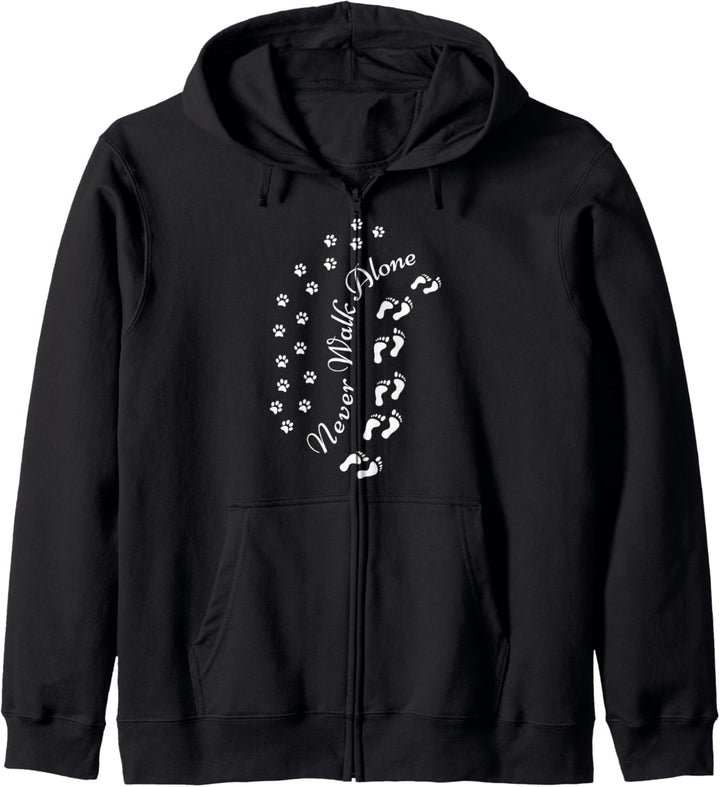 Hundebesitzer Never Walk Alone Hunde Hundehalter Geschenk Kapuzenjacke