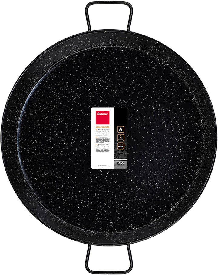 Metaltex 7398250000 Paella-Pfanne, emaillierter Stahl, Schwarz