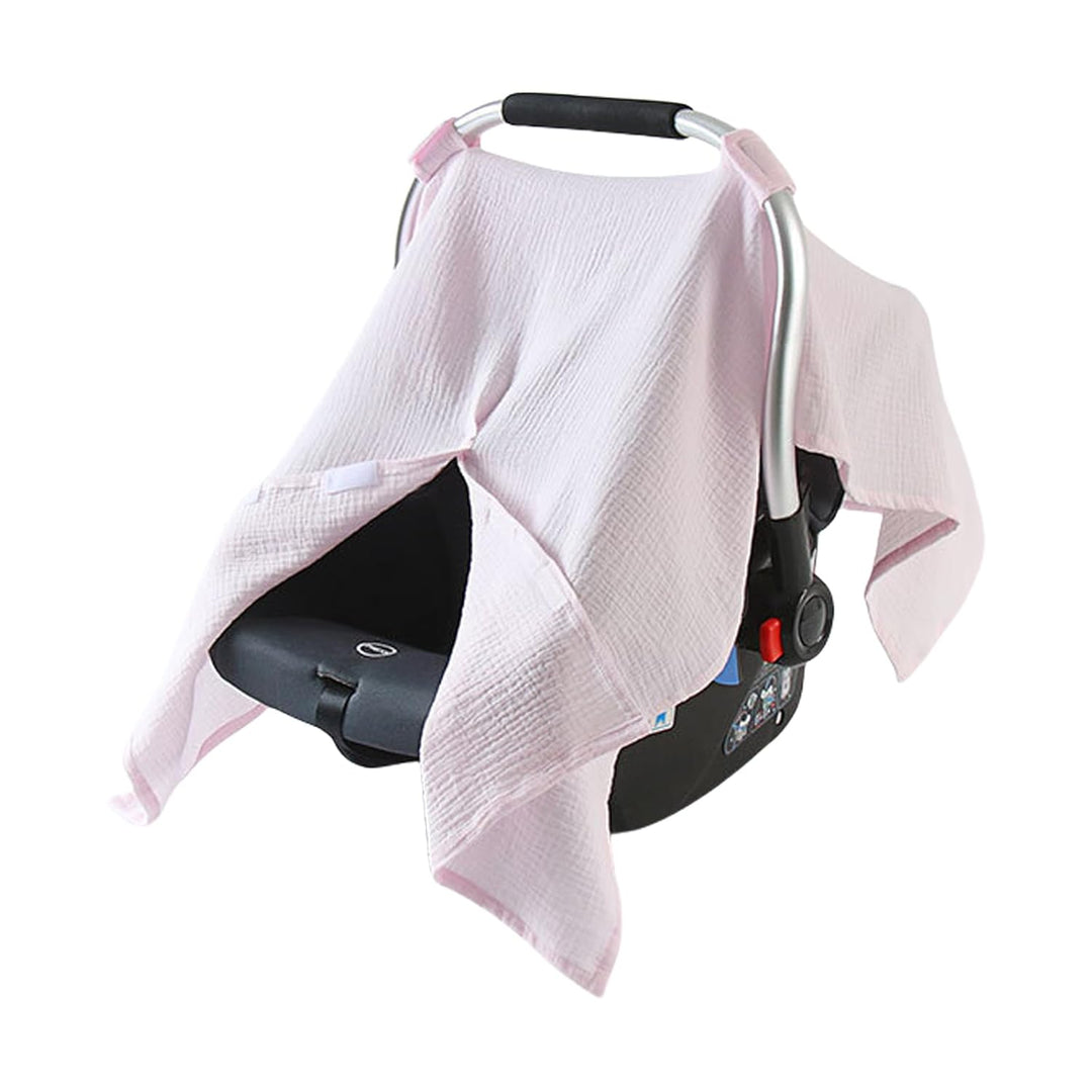 Musselin-Baby-Autositzschutz, leicht, weich, atmungsaktiv, Kinderwagen-Hülle, einfarbig, für Jungen