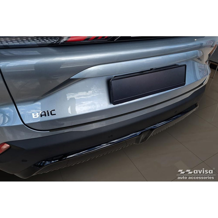 Avisa Matt-Schwarz Edelstahl Heckstossstangenschutz kompatibel mit BAIC Beijing 5 (X55) II 2023-