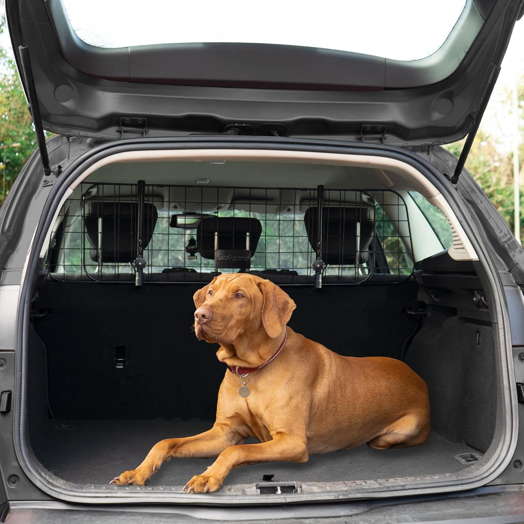 Sakura Kopfstützen-Hundegitter für Pkw SS5259 - leicht zu montieren in den meisten Fahrzeugen, Flies