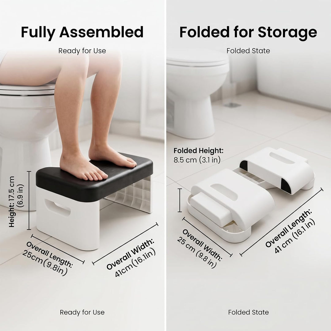 Coldcool Klappbarer Toilettenhocker, Töpfchen Tritthocker mit Duftposition, Badezimmer, Faltbarer Ko