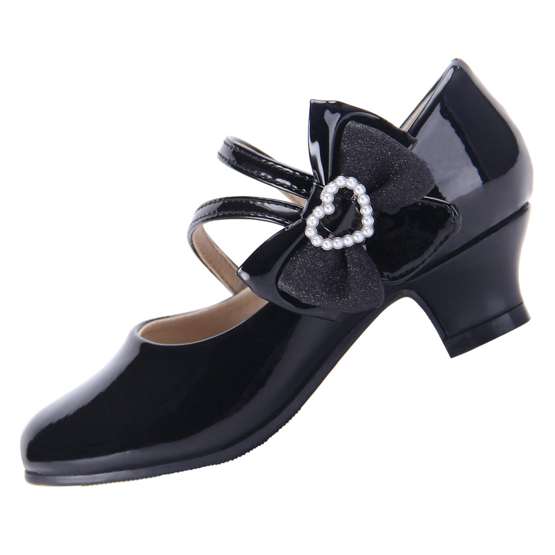 EIGHT KM EKM7018 Mädchen High Heel Kleid Schuhe Mary Jane Prinzessin Hochzeit Pumps Schuhe Glänzend