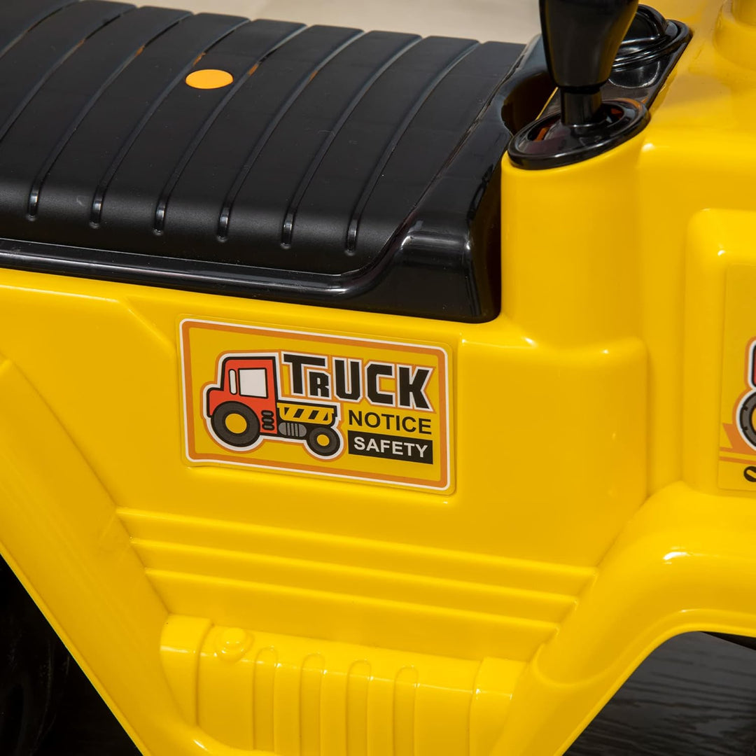 HOMCOM Traktor für Kinder von 3-4 Jahren mit Gabelstapler, Knopf für Geräusche und versteckter Staur