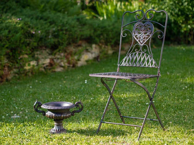 aubaho Nostalgie Amphore Pflanzkübel Blumentopf Blumenkübel Gusseisen antik Stil braun