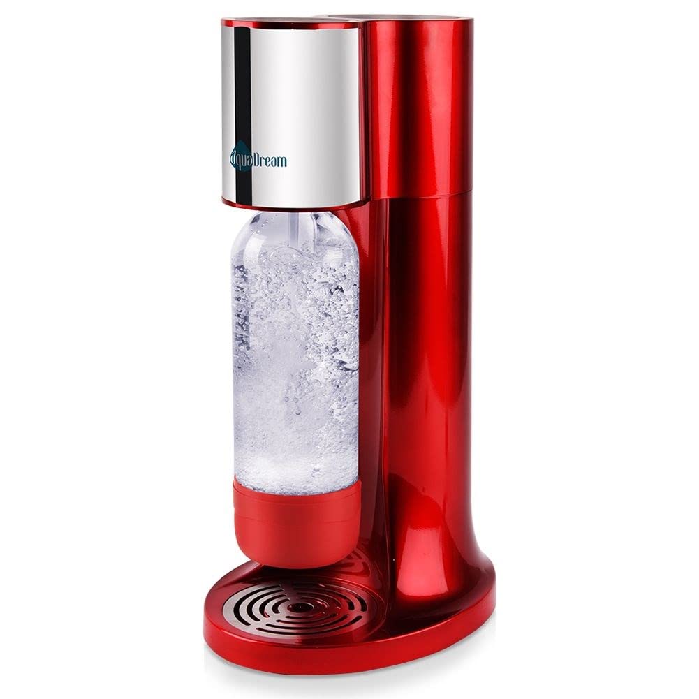 Wassersprudler Sprudler zum Aufsprudeln von Wasser Kohlensäure für Wasser Siphonflasche rot AquaDrea