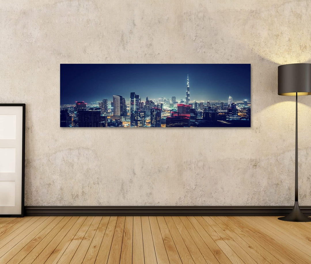 islandburner Bild auf Leinwand Schöne Dubai Stadtbild Vogelperspektive Panorama Landschaft Vereinigt
