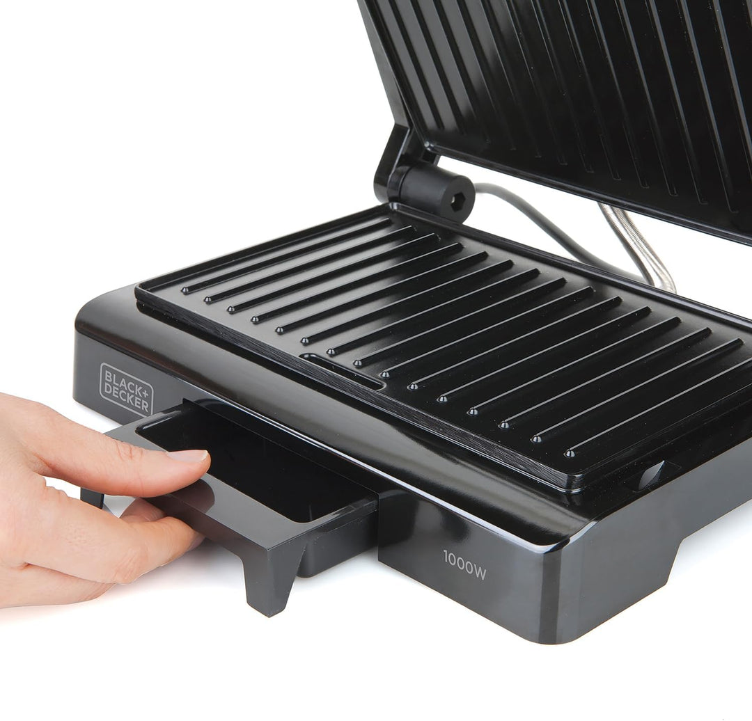 Black+Decker ES9680050B BXGR1000E Kontaktgrill, 1000, Kunststoff, Schwarz Grill