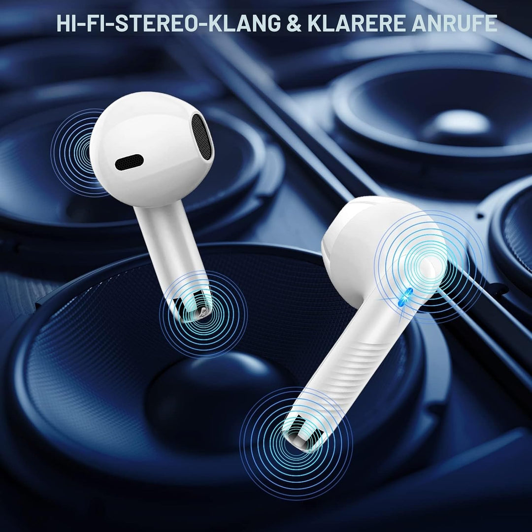 Kopfhörer Kabellos Bluetooth 5.4, Bluetooth Kopfhörer HiFi Stereo mit 4 ENC Noise Cancelling Mic, 40