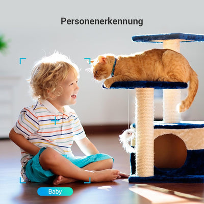 EZVIZ WLAN Indoor Überwachungskamera, 360º PTZ IP Kamera mit Farbnachtsicht, Personen-/Geräuscherken
