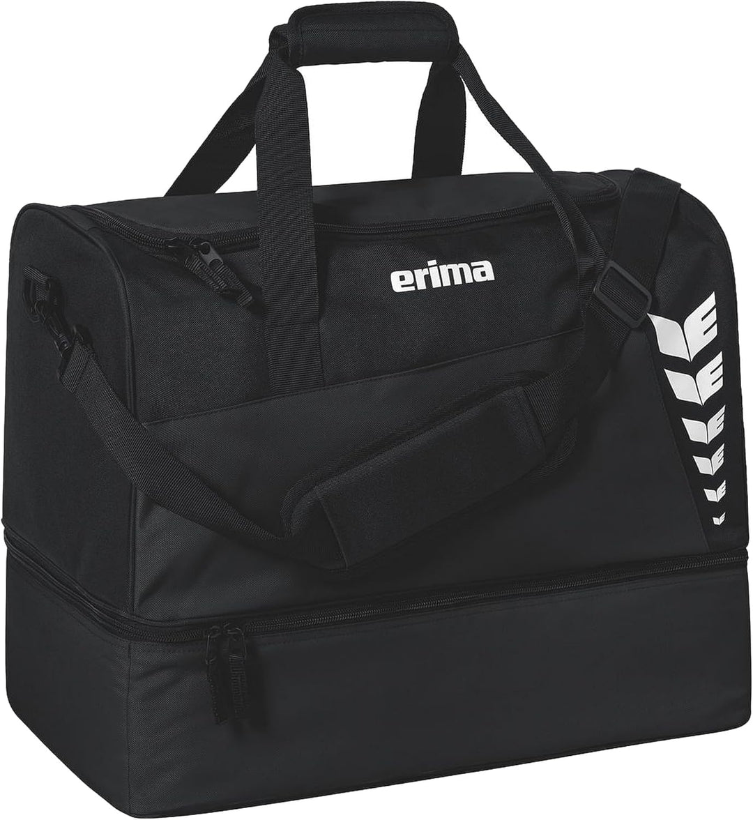 Erima Unisex Six Wings Sporttasche mit Bodenfach M Schwarz, M Schwarz