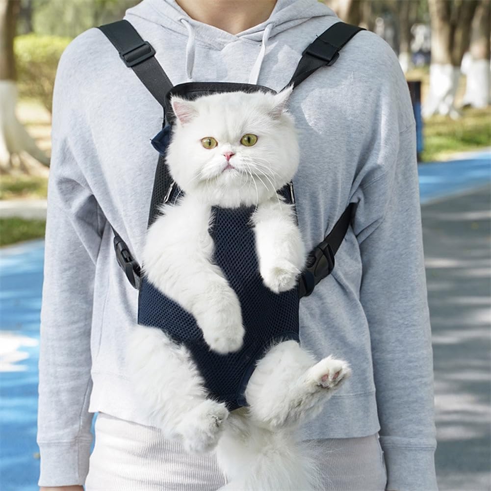 Rucksack-Transporttasche für Haustiere, verstellbare Vordertasche für Katzen, belüfteter Brust-Trans