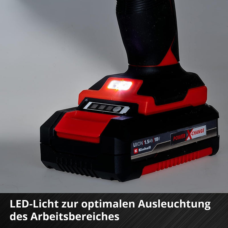 Einhell Akku-Bohrschrauber TC-CD 18/35 Li (1x1,5 Ah) Power X-Change (Lithium Ionen, 18 V, Drehzahl-E