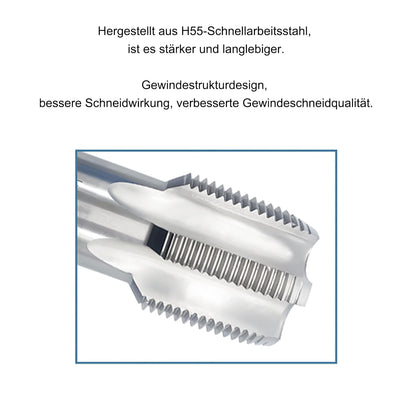 5 Stück Gewindenachbohrer aus Hochgeschwindigkeitsstahl, 55° Gewindeschneider G1/8 G1/4 G3/8 G1/2 G3